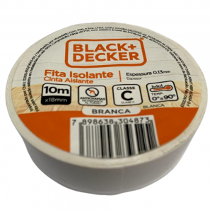 Fita Isolante Branco 10m Anti Chama Classe C 90 Graus Fita Isolante Branco 10m Anti Chama Classe C 90 Graus