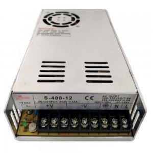 Fonte Chaveada Industrial 400W 12V 33A (S-400W/BFC-400W-12VDC) Fonte Chaveada Industrial 400W 12V 33A (S-400W/BFC-400W-12VDC)