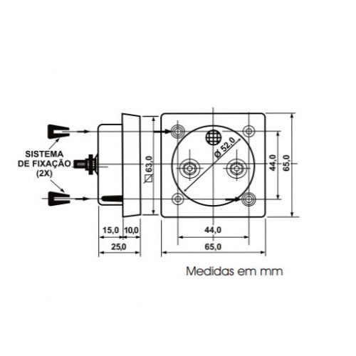Amperimetro Analógico Renz QR65 0 a 10A - CA - Ferro Móvel Amperimetro Analógico Renz QR65 0 a 10A - CA - Ferro Móvel