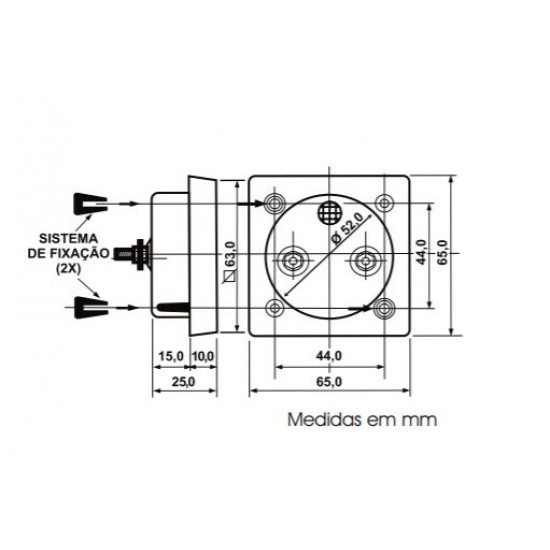 Amperimetro Analógico Renz QR65 10A CA Amperimetro Analógico Renz QR65 10A CA