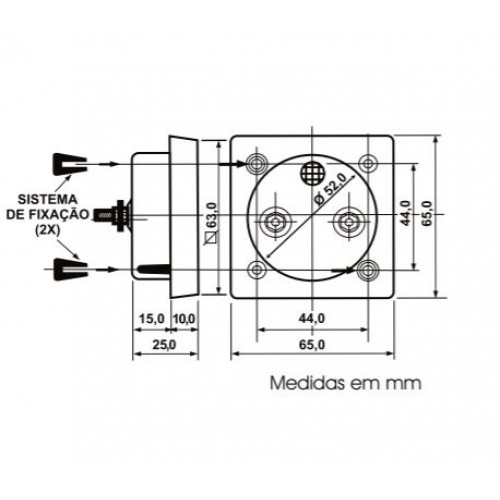 Voltimetro Analógico Renz QR65 500V CA Voltimetro Analógico Renz QR65 500V CA