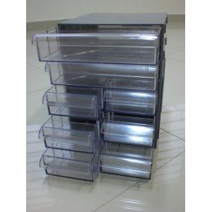 Gaveteiro CG508/5 Cinza Com 8 Gavetas E 40 Divisórias