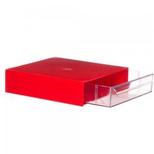 Gaveteiro CG101/5 Vermelho Com 1 Gavetas E 5 Divisórias