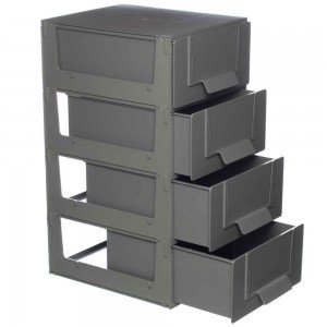 Gaveteiro CG3004/5 Ecológico 4 Gavetas 20 Divisórias Cinza