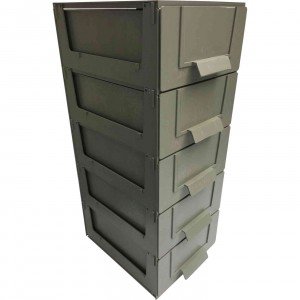 Gaveteiro CG3005/5 Ecológico 5 Gavetas 25 Divisórias Cinza