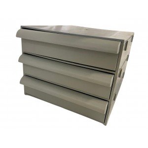 Gaveteiro CG303/5 Ecológico 3 Gavetas 15 Divisórias Cinza