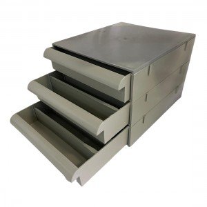 Gaveteiro CG303/5 Ecológico 3 Gavetas 15 Divisórias Cinza
