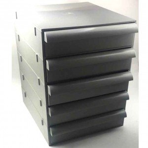Gaveteiro CG505/5 Ecológico 5 Gavetas 25 Divisórias Cinza