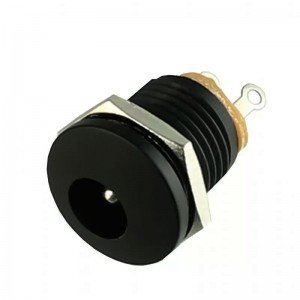 Jack J4 Redondo Pino 2,1mm Diametro 5,5mm Com Rosca modelo DC-022