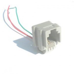 Jack RJ12 6P2C 623K Com 2 Fios Jack RJ12 6P2C 623K Com 2 Fios