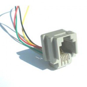 Jack RJ11 6P4C 623K Com 4 Fios Jack RJ11 6P4C 623K Com 4 Fios