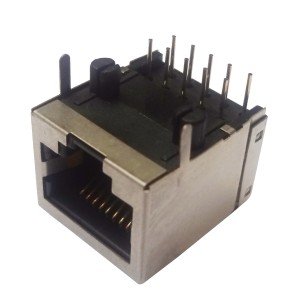 Jack RJ45 10P10C Blindado Para Placa (YH56-04) Jack RJ45 10P10C Blindado Para Placa (YH56-04)