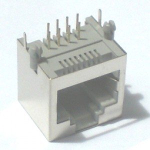 Jack RJ45 8P8C Blindado Para Placa (YH55-11) Jack RJ45 8P8C Blindado Para Placa (YH55-11)