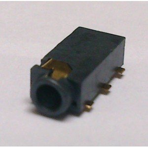 Conector Jack Smd PJ-242-1 2,5mm 6T Dourado Conector Jack Smd PJ-242-1 2,5mm 6T Dourado