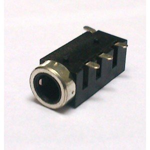 Conector Jack Smd PJ-320E 3,5mm 4T Prata Conector Jack Smd PJ-320E 3,5mm 4T Prata