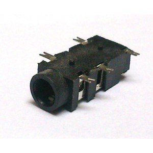 Conector Jack Smd PJ-327A-2 3,5mm 5T Prata Conector Jack Smd PJ-327A-2 3,5mm 5T Prata