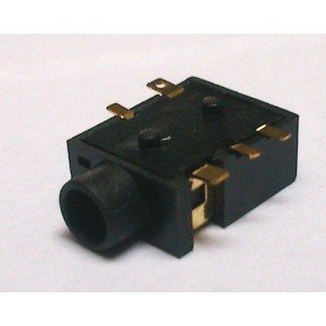 Conector Jack Smd PJ-365 3,5mm 5T Dourado