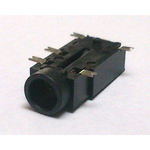 Conector Jack Smd PJ-381 3,5mm 5T Prata Conector Jack Smd PJ-381 3,5mm 5T Prata