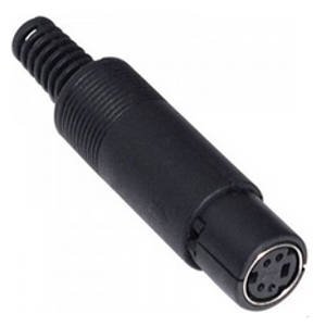 Jack Mini DIN 4 Furos Para Cabo Jack Mini DIN 4 Furos Para Cabo
