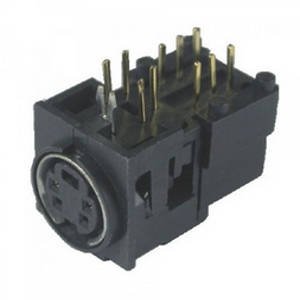 Jack Mini DIN 4 Furos Para Placa 11 Terminais Jack Mini DIN 4 Furos Para Placa 11 Terminais