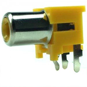 Jack RCA Amarelo Para Placa Jack RCA Amarelo Para Placa