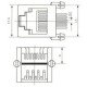 Jack RJ45 10P8C Blindado Para Placa Jack RJ45 10P8C Blindado Para Placa