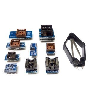 Kit 8 Adaptadores Para SOP Bios PLCC Com Extrator Kit 8 Adaptadores Para SOP Bios PLCC Com Extrator