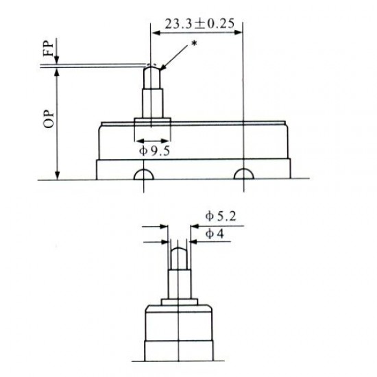 Chave Micro Switch KW15GD-B Chave Micro Switch KW15GD-B