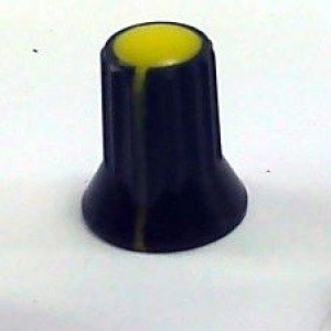 Knob AD-110 Amarelo Para Eixo Estriado Knob AD-110 Amarelo Para Eixo Estriado