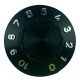 Knob AD-1426 Preto Numerado Com Parafuso Knob AD-1426 Preto Numerado Com Parafuso