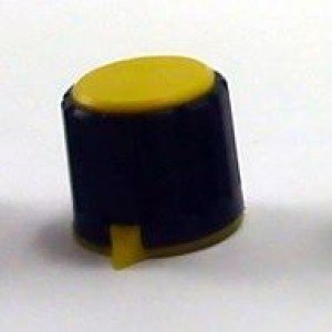 Knob AD-198 Amarelo Com Saia Indicadora Com Parafuso Knob AD-198 Amarelo Com Saia Indicadora Com Parafuso