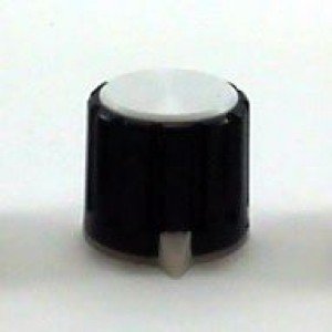Knob AD-198 Branco Com Saia Indicadora Com Parafuso Knob AD-198 Branco Com Saia Indicadora Com Parafuso