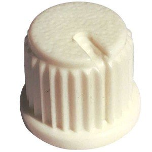 Knob AD-208 Branco Para Eixo Estriado Knob AD-208 Branco Para Eixo Estriado