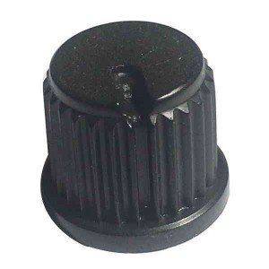 Knob AD-208 Preto Para Eixo Estriado Knob AD-208 Preto Para Eixo Estriado