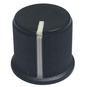 Knob AD-217E Preto Para Eixo Estriado