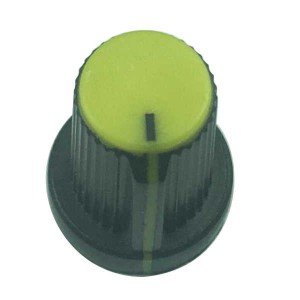 Knob AD-33 Amarelo Para Eixo Estriado Knob AD-33 Amarelo Para Eixo Estriado