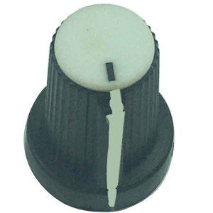 Knob AD-33 Branco Para Eixo Estriado Knob AD-33 Branco Para Eixo Estriado
