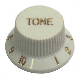 Knob De Tonalidade Branco Para Guitarra/Violão