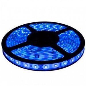 Rolo Com 5m De Fita De Led SMD 5050 A Prova D'agua Azul IP65