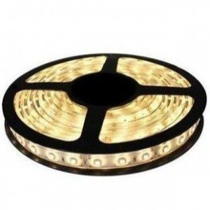Rolo Com 5m De Fita De Led SMD 5050 A Prova D'agua Branco Quente IP65