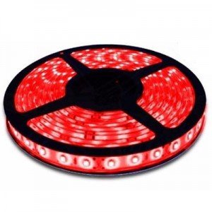 Rolo Com 5m De Fita De Led SMD 3528 A Prova D'agua Vermelho IP65
