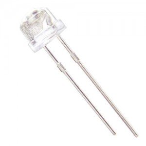 Led Chapeu Transparente 5mm Azul