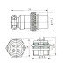 Conector Mike LS-3003-3010 4 Vias Prateado Macho E Femea Conector Mike LS-3003-3010 4 Vias Prateado Macho E Femea