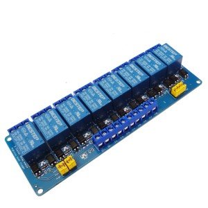 Módulo Rele 3V 10A 8 Canais Com Borne KRE Para ESP32 Módulo Rele 3V 10A 8 Canais Com Borne KRE Para ESP32