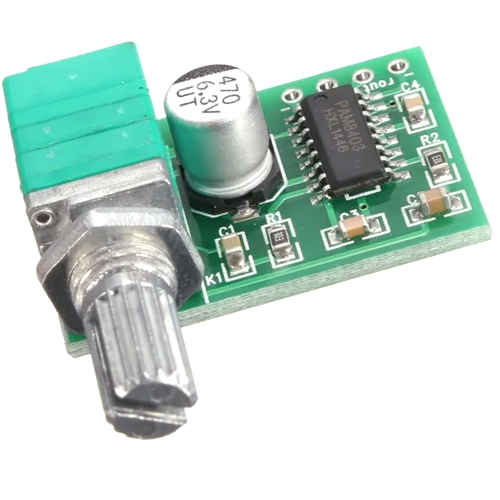 Módulo Amplificador de Som PAM8403 Estéreo 5V 2x3W Com Potenciômetro Módulo Amplificador de Som PAM8403 Estéreo 5V 2x3W Com Potenciômetro