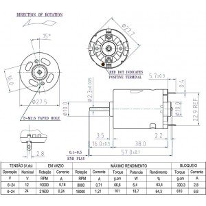 Motor DC - Ima Permanente PM101-SA20-ST Motor DC - Ima Permanente PM101-SA20-ST