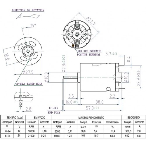 Motor DC - Ima Permanente PM101-SA20-NX Motor DC - Ima Permanente PM101-SA20-NX