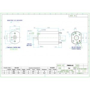 Motor DC - Imã Permanente PM080-AU-NX Motor DC - Imã Permanente PM080-AU-NX