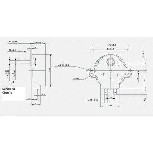 Motor De Microondas 49TYJ 220 VAC 3/3,6 RPM 4W Eixo Ferro Motor De Microondas 49TYJ 220 VAC 3/3,6 RPM 4W Eixo Ferro