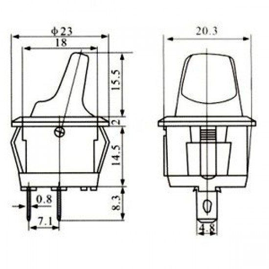 Chave Alavanca MRS-101N Verde Com Neon (3T Liga/Desliga) Chave Alavanca MRS-101N Verde Com Neon (3T Liga/Desliga)